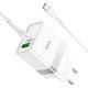 Мережевий зарядний пристрій Hoco N21, 30 Вт, Power Delivery (PD), білий, з кабелем USB тип-C до USB тип-C, 2 порта, #6931474757791 Прев'ю 2