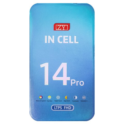 Дисплей для iPhone 14 Pro, черный, с рамкой, Copy, (TFT), ZY, LTPS FHD Превью 1