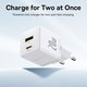 Мережевий зарядний пристрій Baseus Palm, 20 Вт, Fast Charge, білий, 2 порта, #P10111608213-00 Прев'ю 1