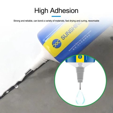 Adhesivos sellador Sunshine G-19, para pegar tapas traseras, para marcos de pantalla, 50 ml, blanco Vista previa  3