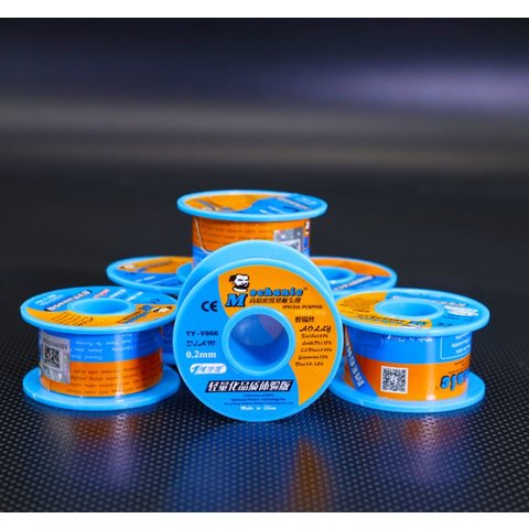 Припій Mechanic TY-V866, Sn 63% , Pb 37%, флюс 1-3%, 0,3 мм, 40 г Прев'ю 2