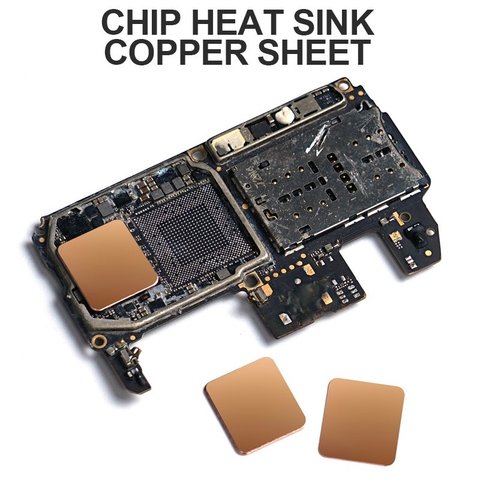 Термопрокладка RELIFE RL-093C, мідна, 0,5 мм, 14 мм, 12,45 мм, 50 шт Прев'ю 1