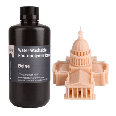 Фотополімерна смола для 3D-принтера ELEGOO Beige (водозмивна), 1 кг Прев'ю 3